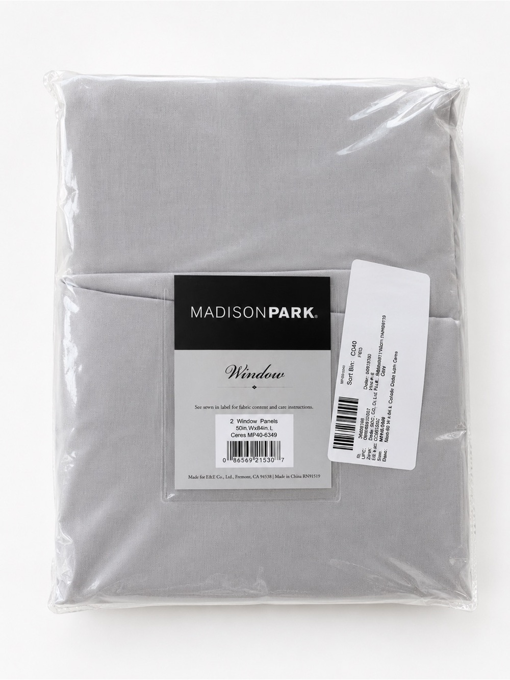 Madison Park Light Gray Window Panels - Pair